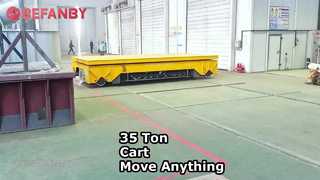 گاری حمل و نقل 35 تنی در مسیر عبوری، چرخ دستی حمل و نقل بالابر باتری حرفه ای