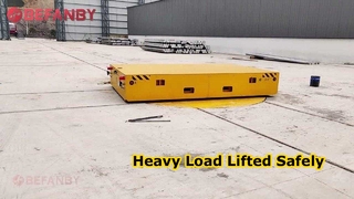 چرخ دستی انتقال چرخان ریلی سفارشی، دو چرخ دستی انتقال با یکدیگر هماهنگ و متصل می شوند