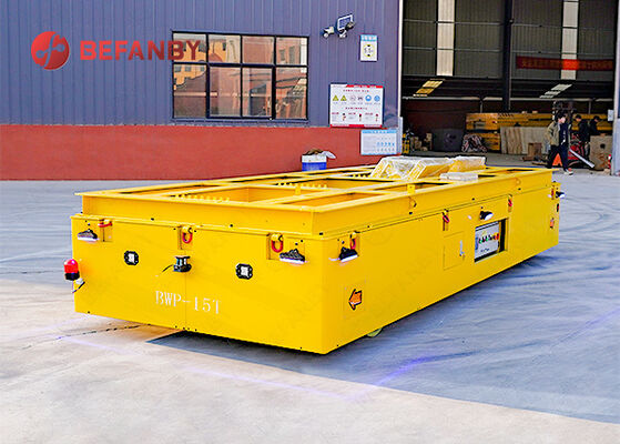 Support Customized Trackless Transfer Trolley For Steel Factory