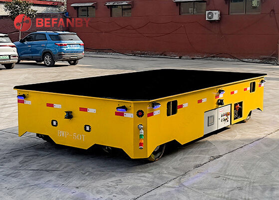 50T سازه فولادی سفارشی قاب کالسکه انتقال تخت بدون مسیر